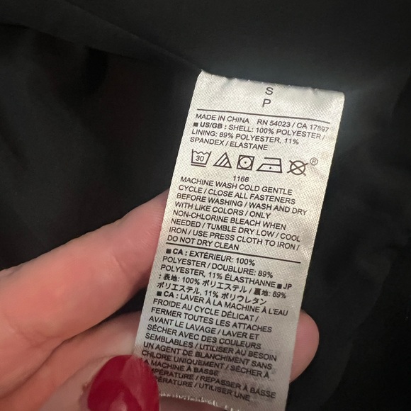 Banana Republic Factory black Faux Suede vegan leather short biker Jacket S - Picture 4 of 16